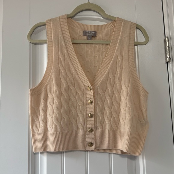 J. Crew Sweaters - J Crew 100% Cashmere Cable Knit Vest. NWOT